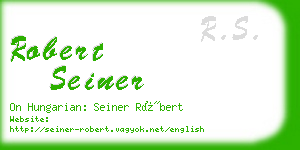 robert seiner business card